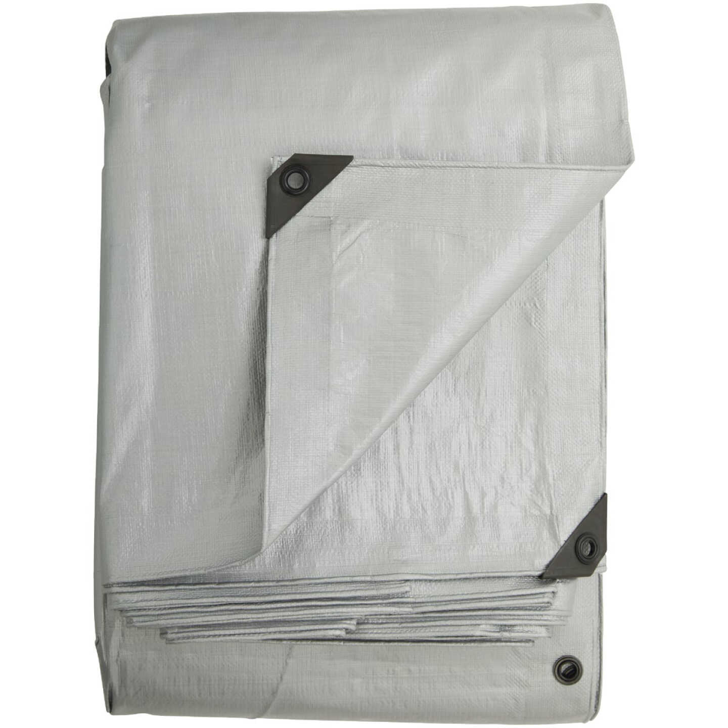 Do it Best Silver Woven 12 Ft. x 16 Ft. Heavy Duty Poly Tarp Image 2