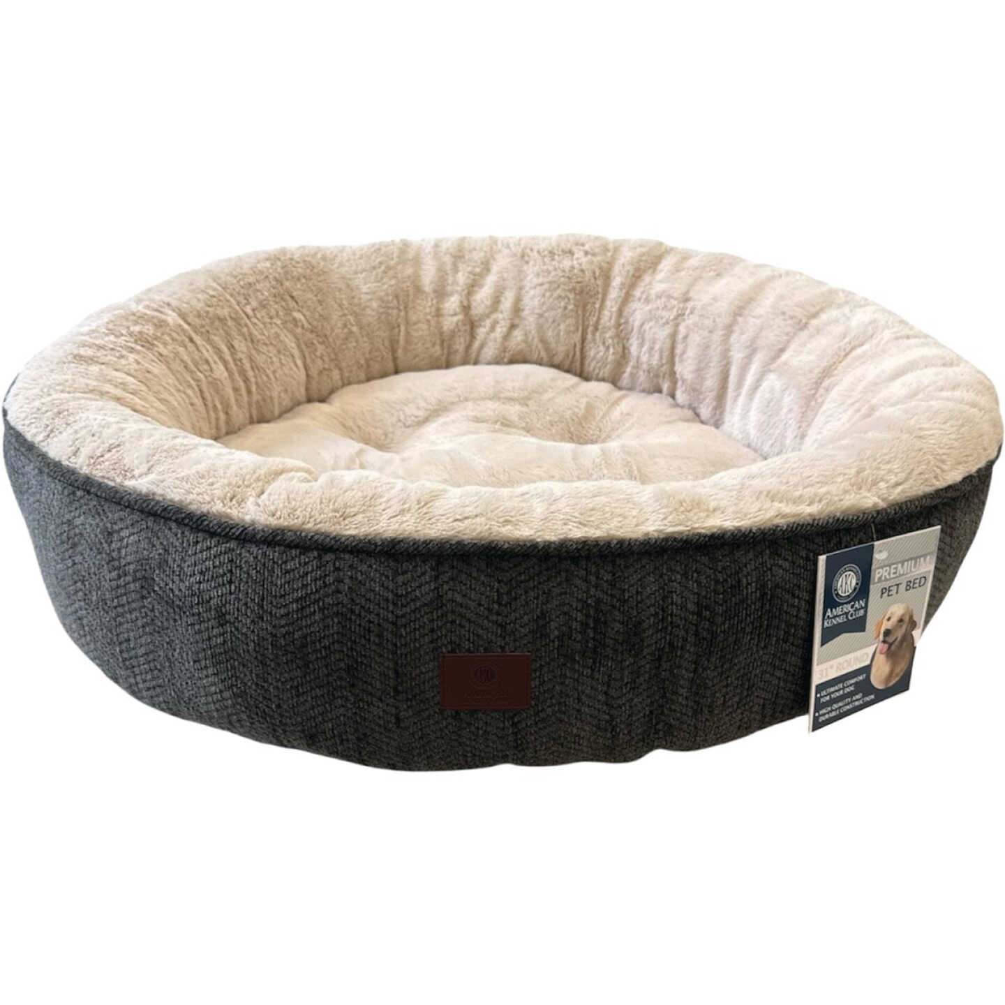 American Kennel Club 31 In. Premium Tufted Round Dog Bed Image 1