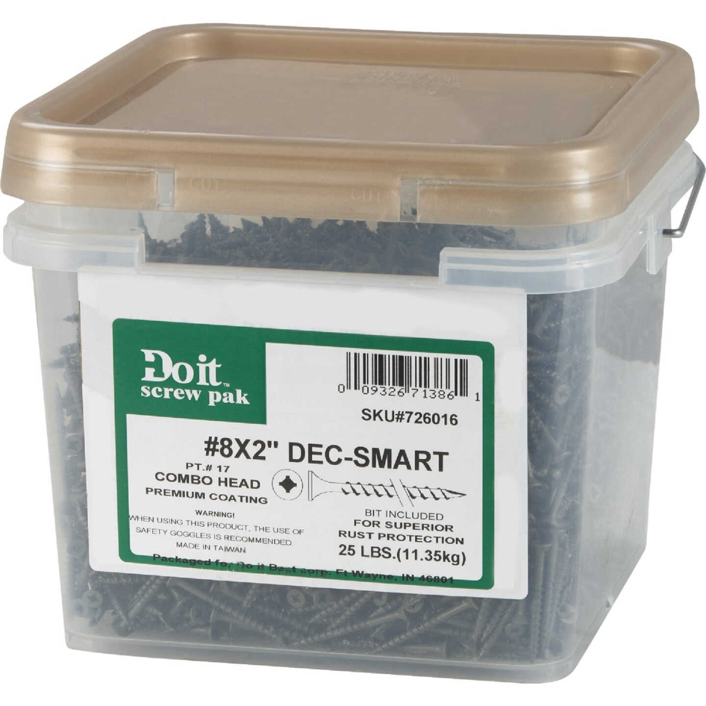 Do it Best #8 x 2 In. Premium-Coated Combo Drive Wood Exterior Screw (25 Lb.) Image 2