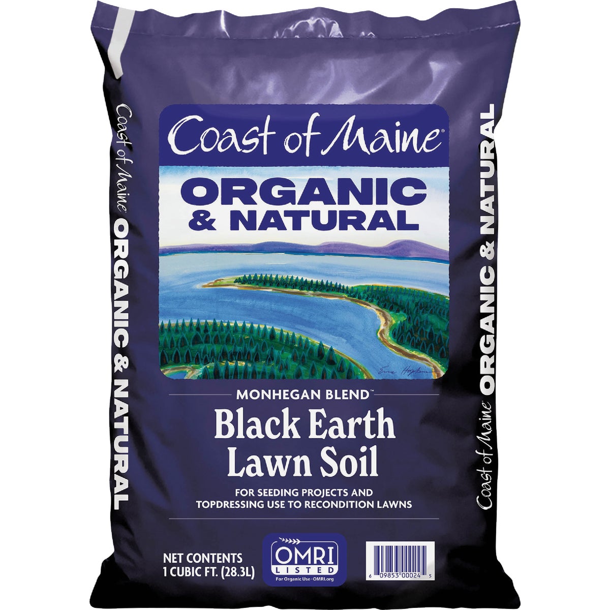 Coast of Maine Monhegan Blend 1 Cu. Ft. 31 Lb. Organic Black Earth Lawn Soil