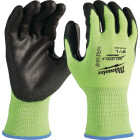 Milwaukee Unisex Large Cut Level 2 High Vis Polyurethane Dipped Glove Image 1