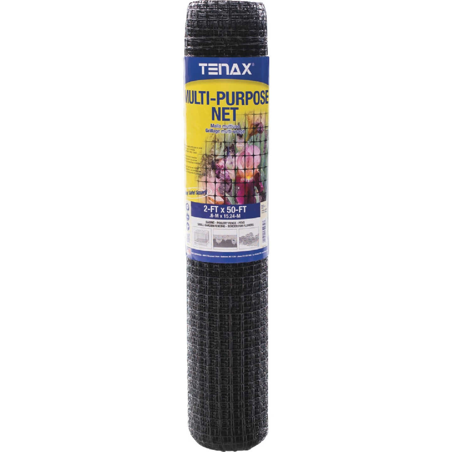 Tenax 3/4 In. x 1 In. Mesh 4 Ft. x 50 Ft. Black Multi-Purpose Net Image 1