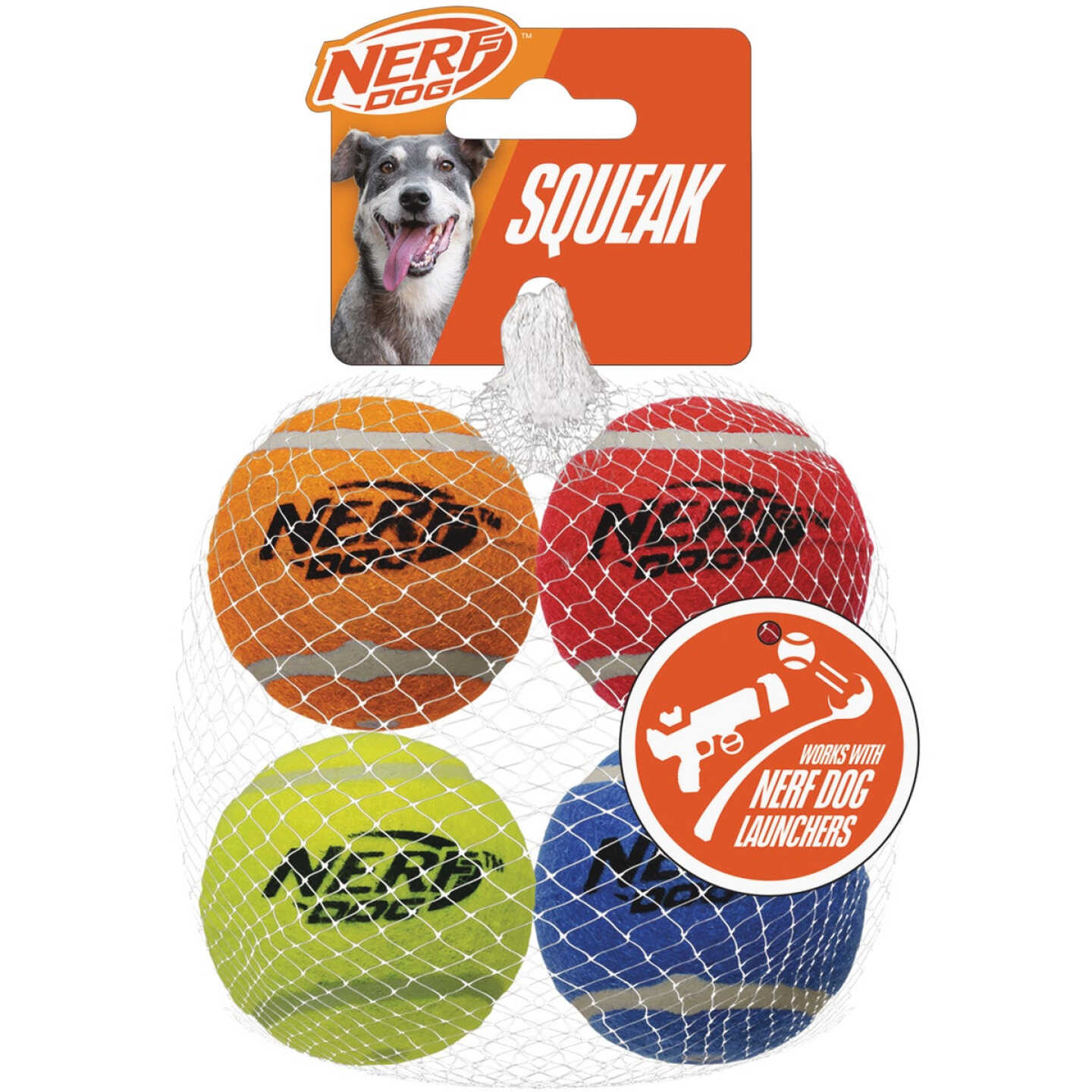 Nerf Dog 2.5 In. Squeak Tennis Ball (4-Pack) Image 1