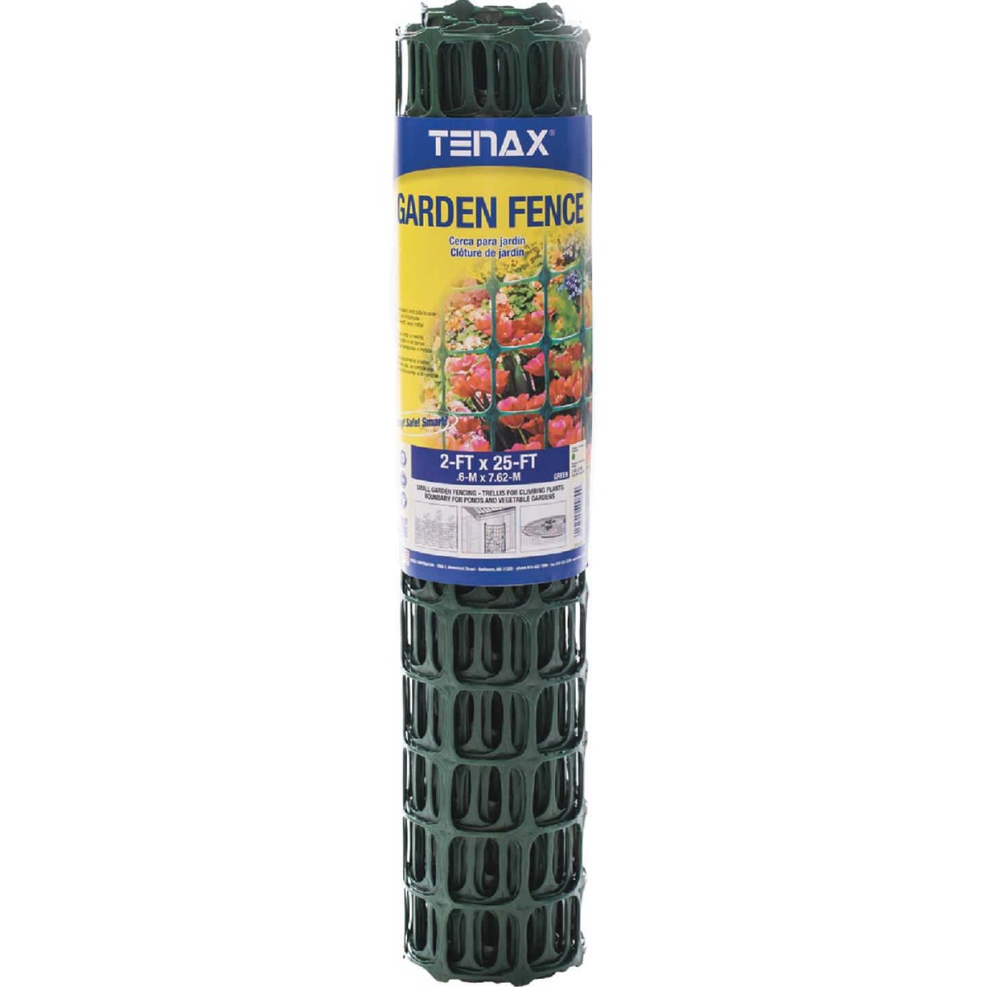 Tenax 2 Ft. H. x 25 Ft. L. High-Density Polyethylene Garden Fence, Green Image 1