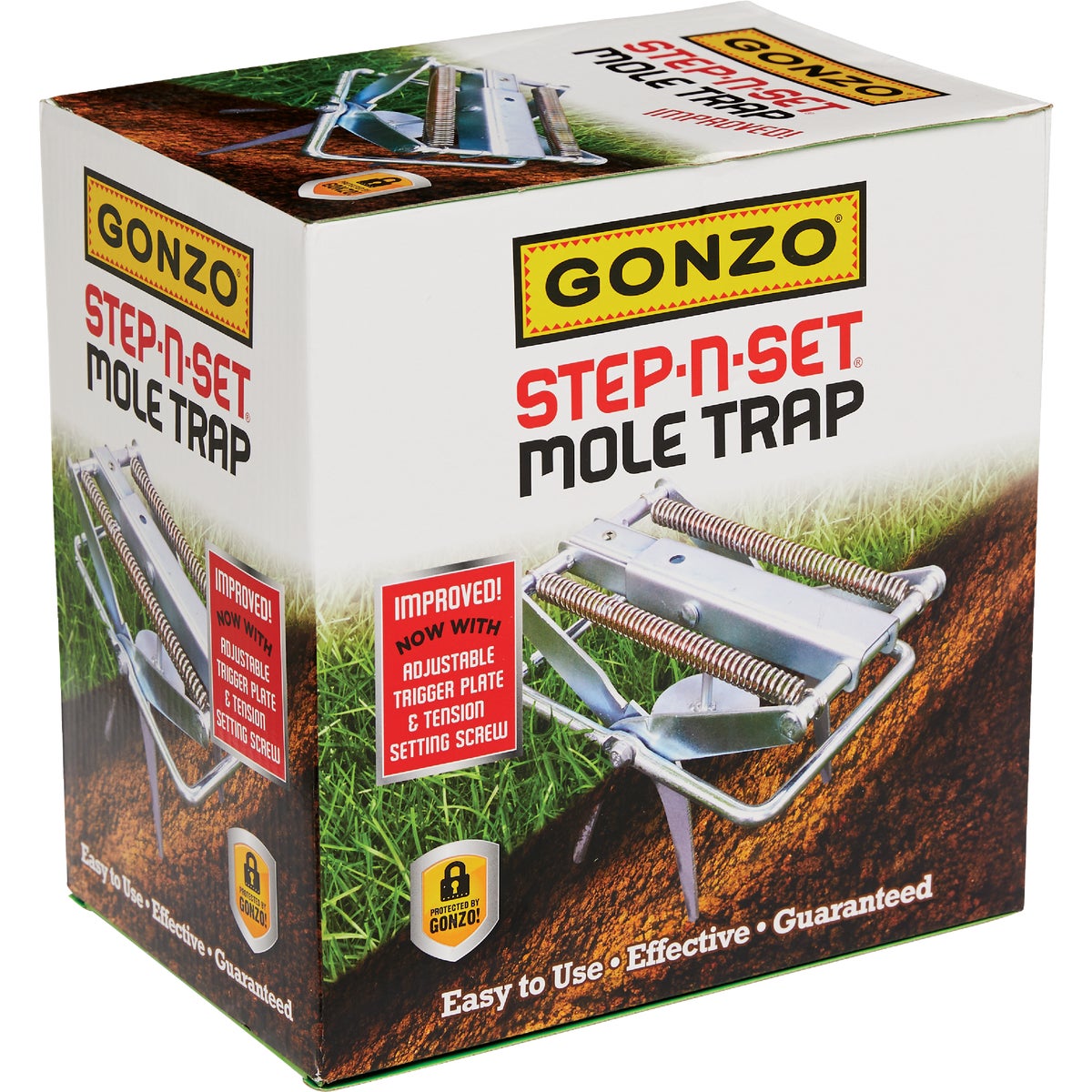 Gonzo Step-N-Set Steel Trigger Plate Mole Trap