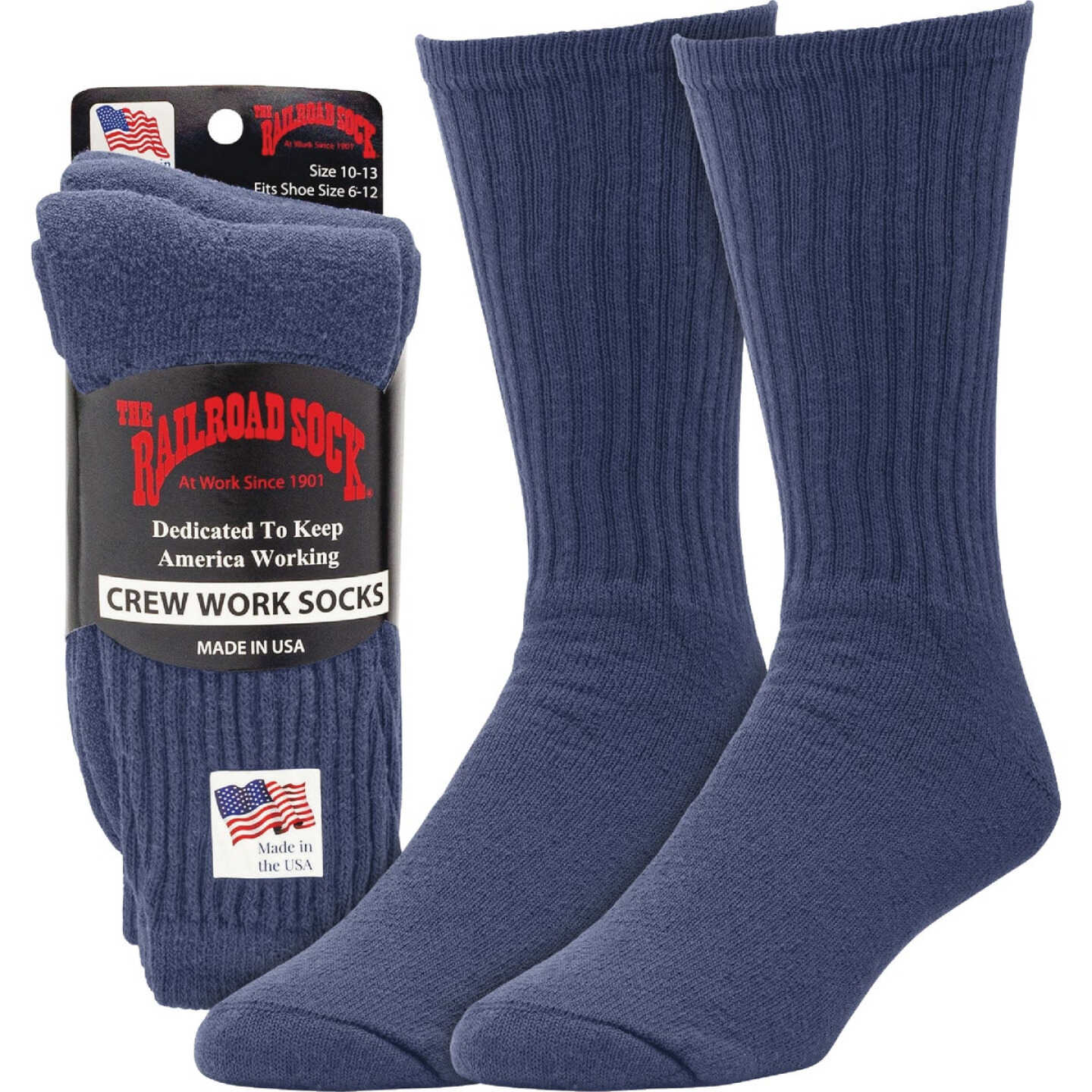 Railroad Sock Navy Welt Top Crew Premium Sock (3-Pack) Image 2
