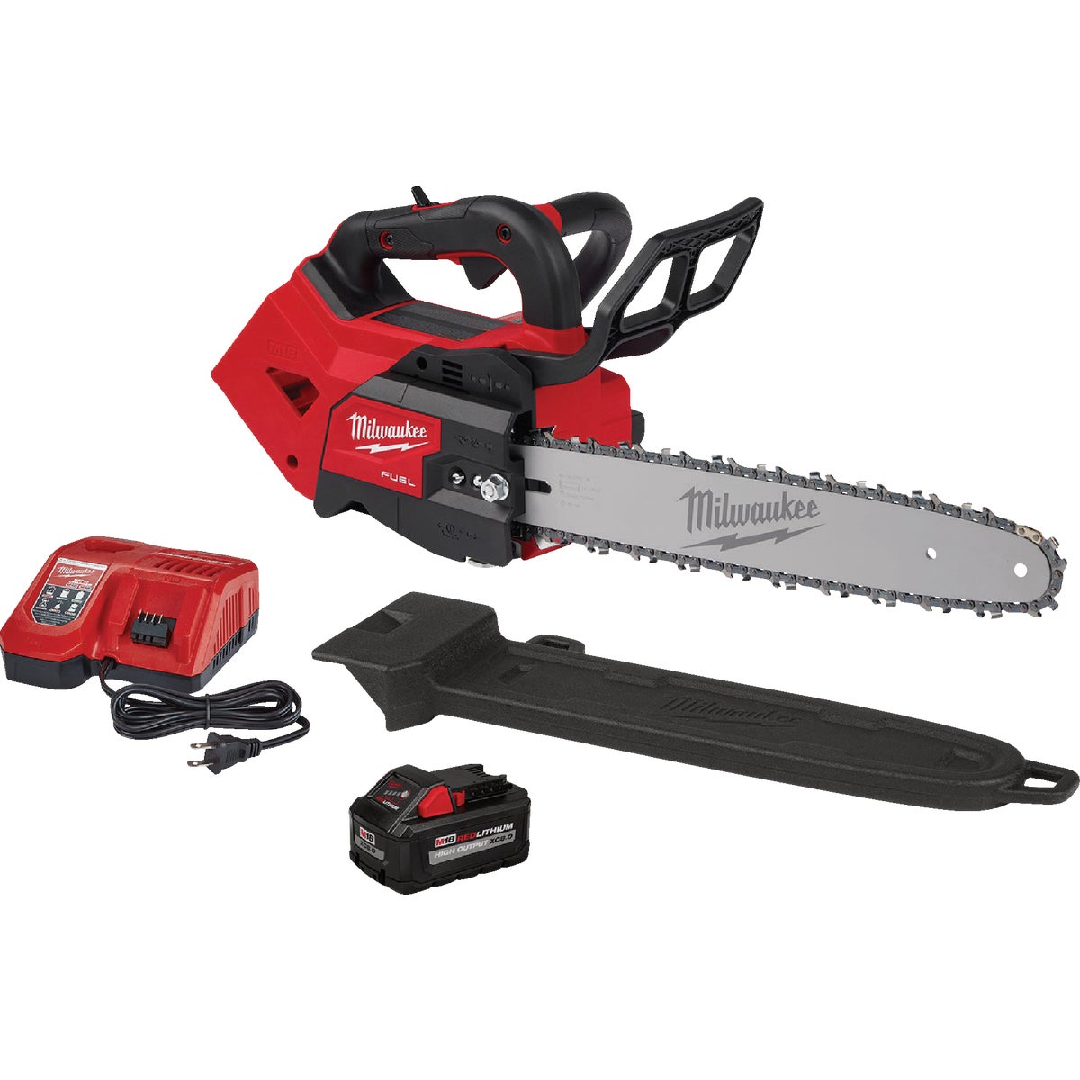 Milwaukee M18 FUEL Brushless 14 In. Top Handle Cordless Chainsaw Kit with 8.0 Ah Battery & Charger