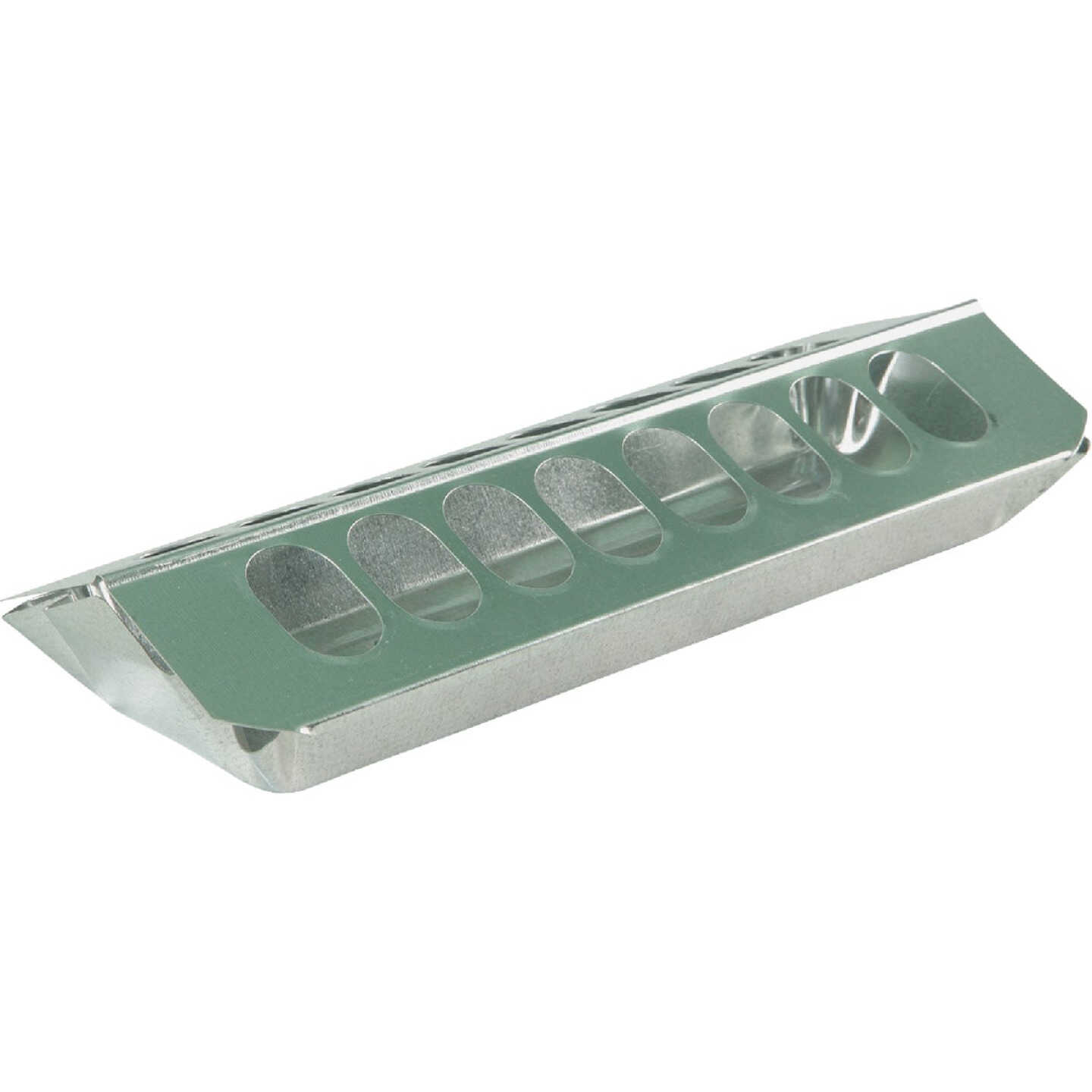 Farm-Tuff 12 In. Slide-Top Galvanized Steel Poultry Feeder Image 1