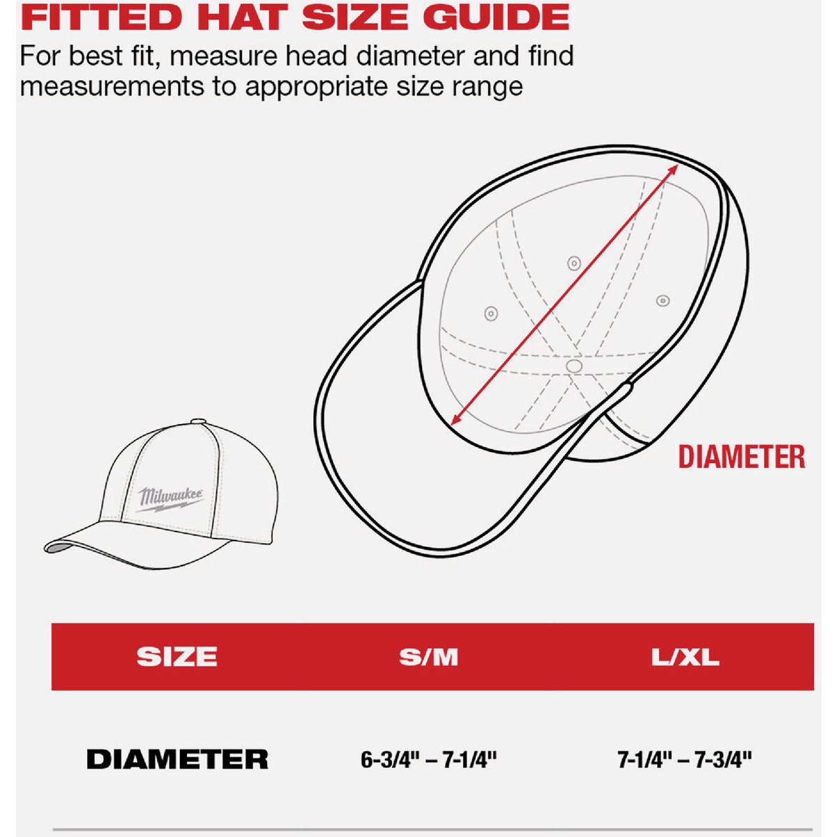 Milwaukee Workskin Dark Gray Performance Fitted Hat, Large/XL Image 2