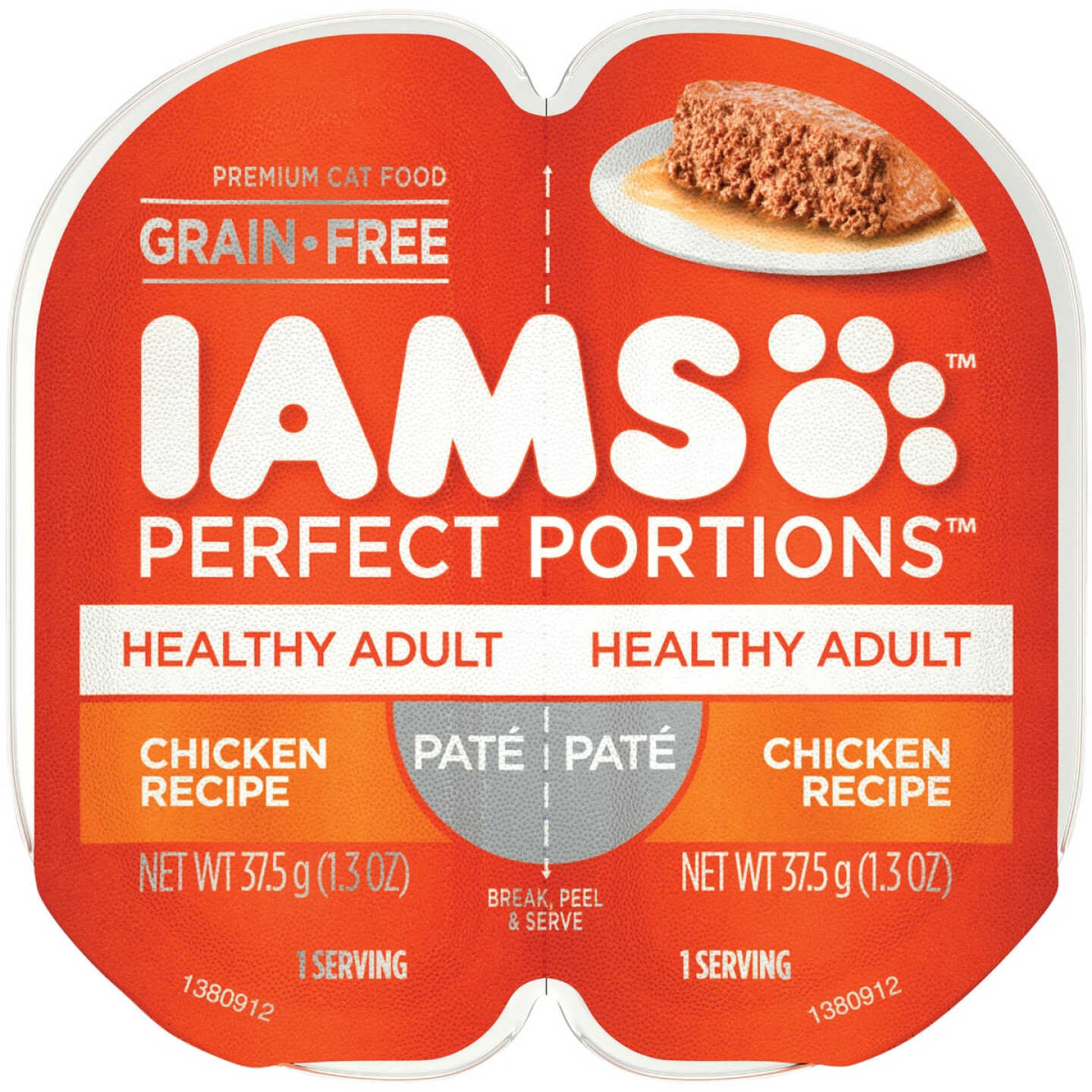 Iams Perfect Portions Healthy Adult 2.6 Oz. Chicken Flavor Adult Wet Cat Food Image 1