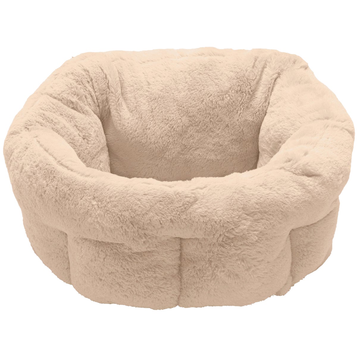 FurHaven Small Luxury Fur Warming Hi-Lo Cuddler Dog Bed