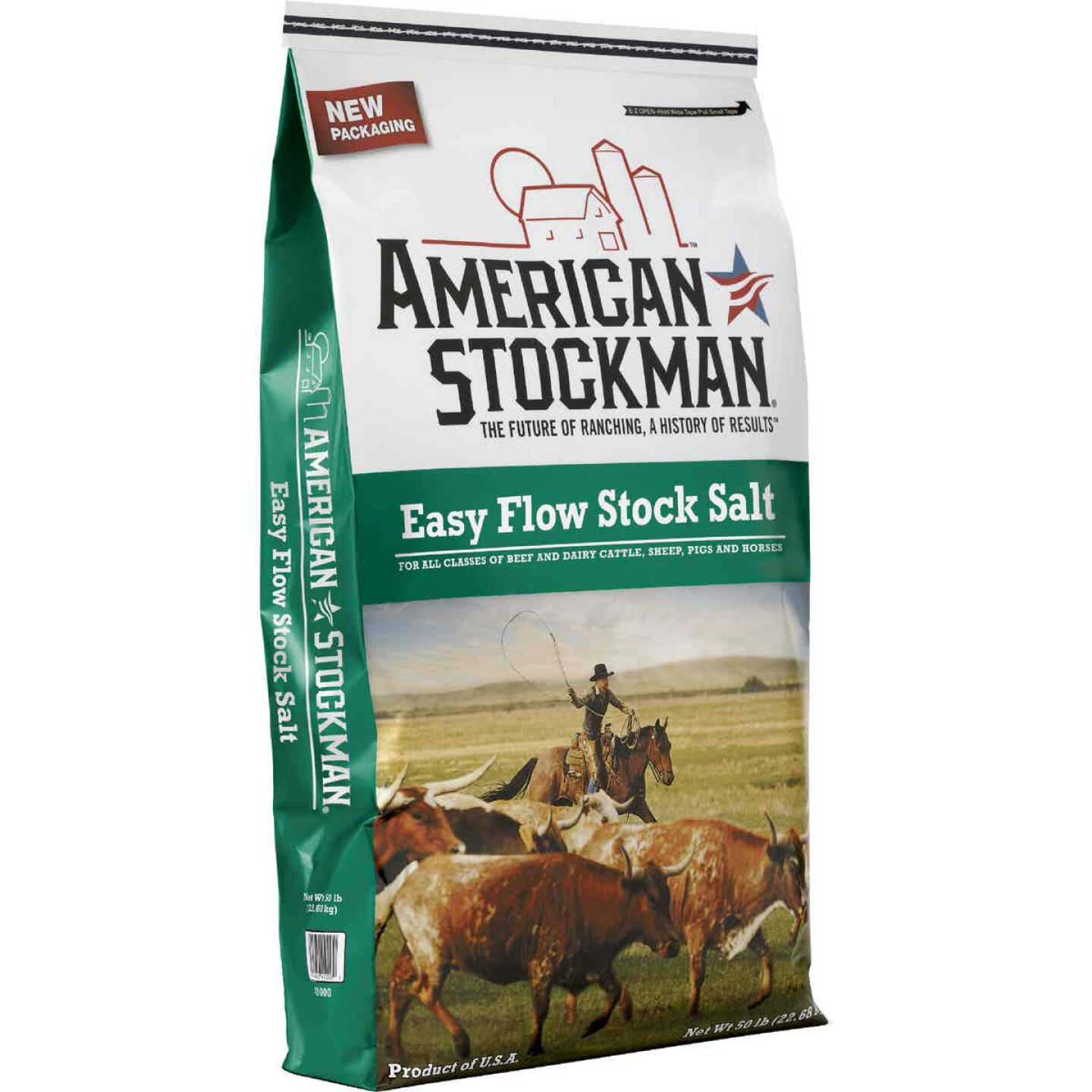 American Stockman 50 Lb. 95% Purity Easy Flow Stock Salt Image 1