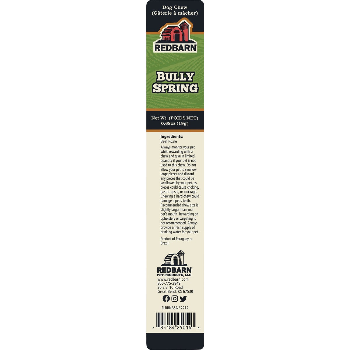 Redbarn Bully Spring Dog Treat Image 3