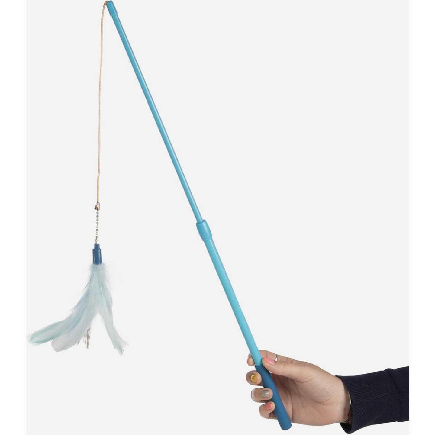 SmartyKat Frisky Flyer Extendable Feather Wand Cat Toy Image 2