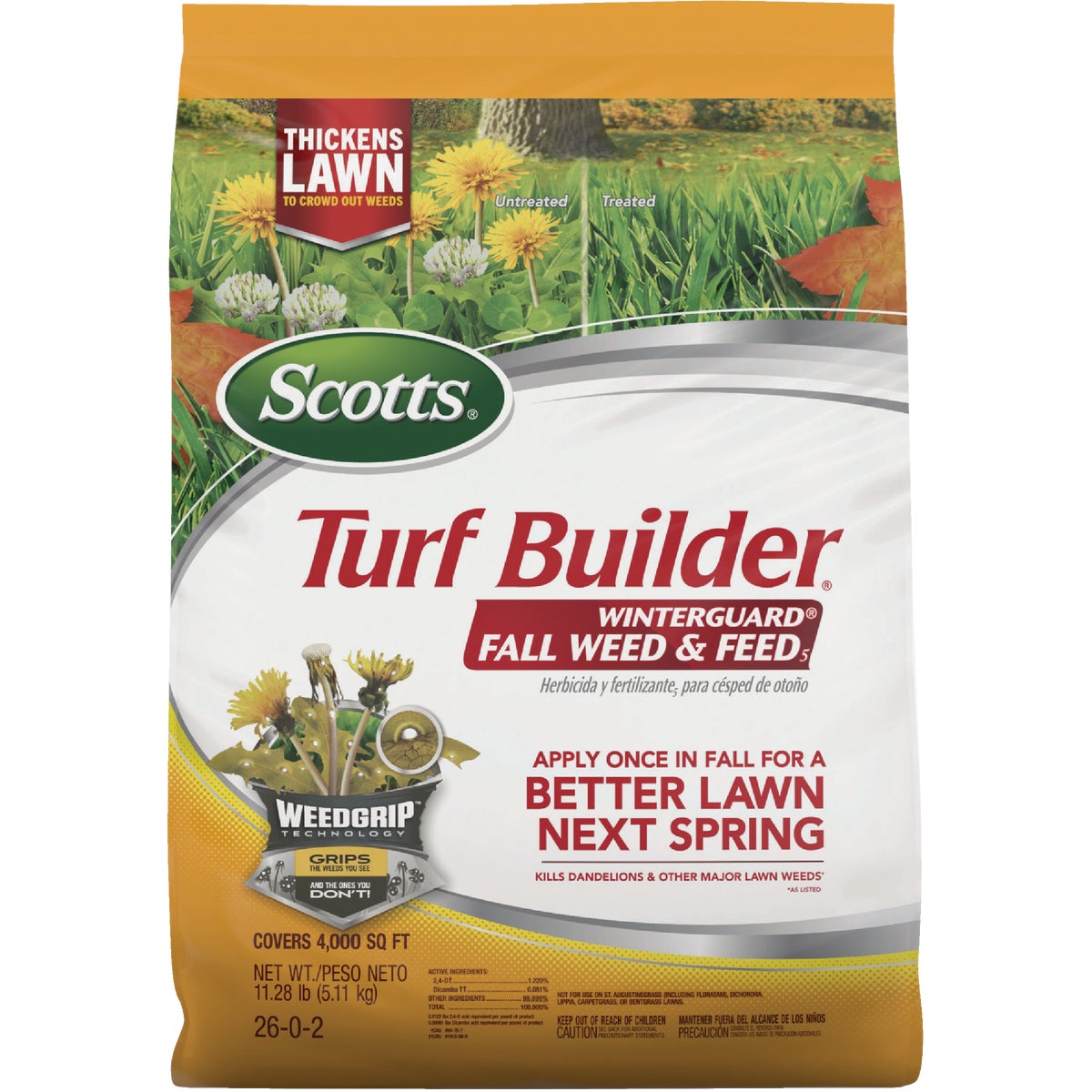 Scotts Turf Builder WinterGuard 11.28 Lb. 4000 Sq. Ft. Coverage Fall Weed & Feed Image 1