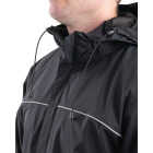 Berne Coastline Men's Large Black Lightweight Hooded Rain Jacket Image 2