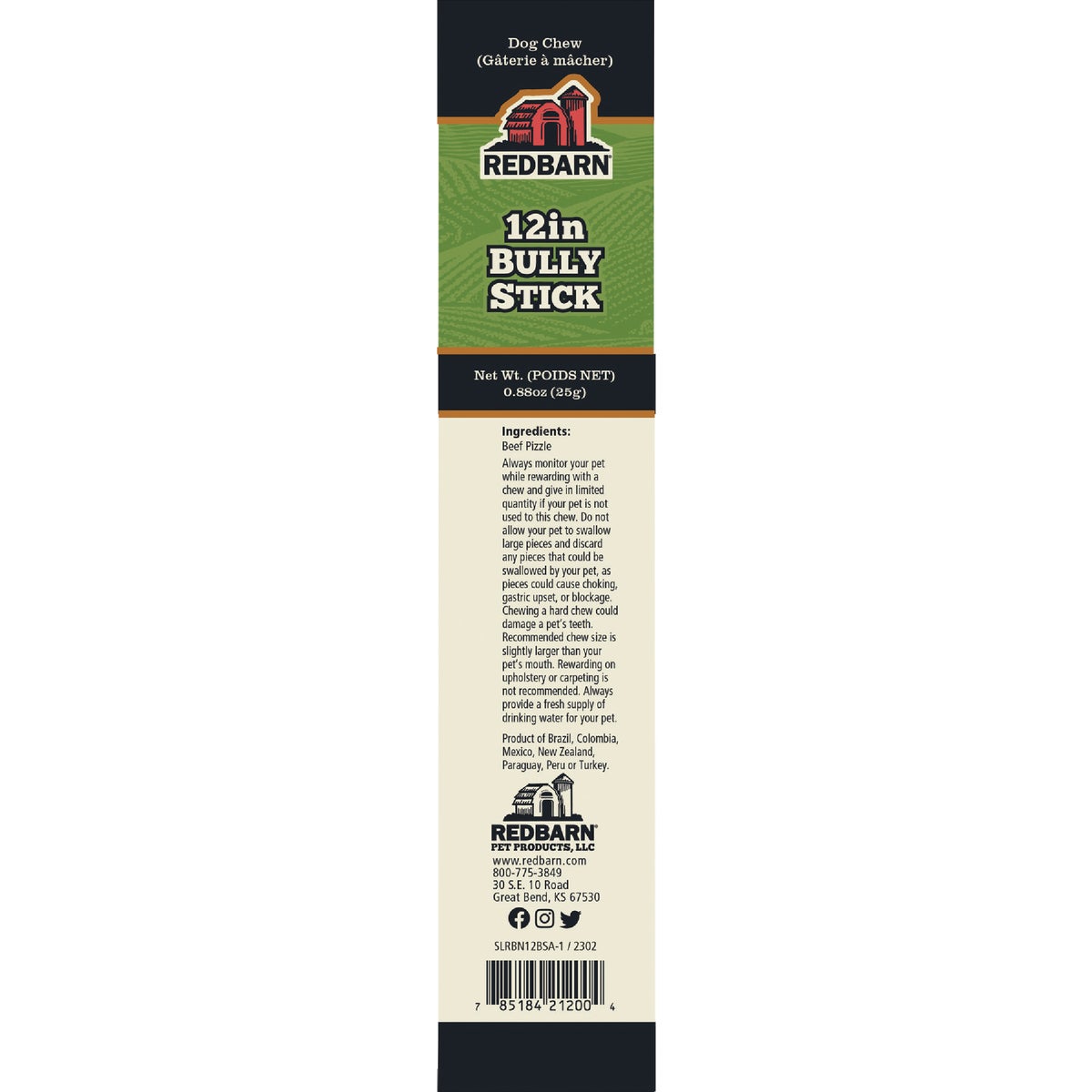 Redbarn 12 In. Bully Stick Dog Treat Image 3