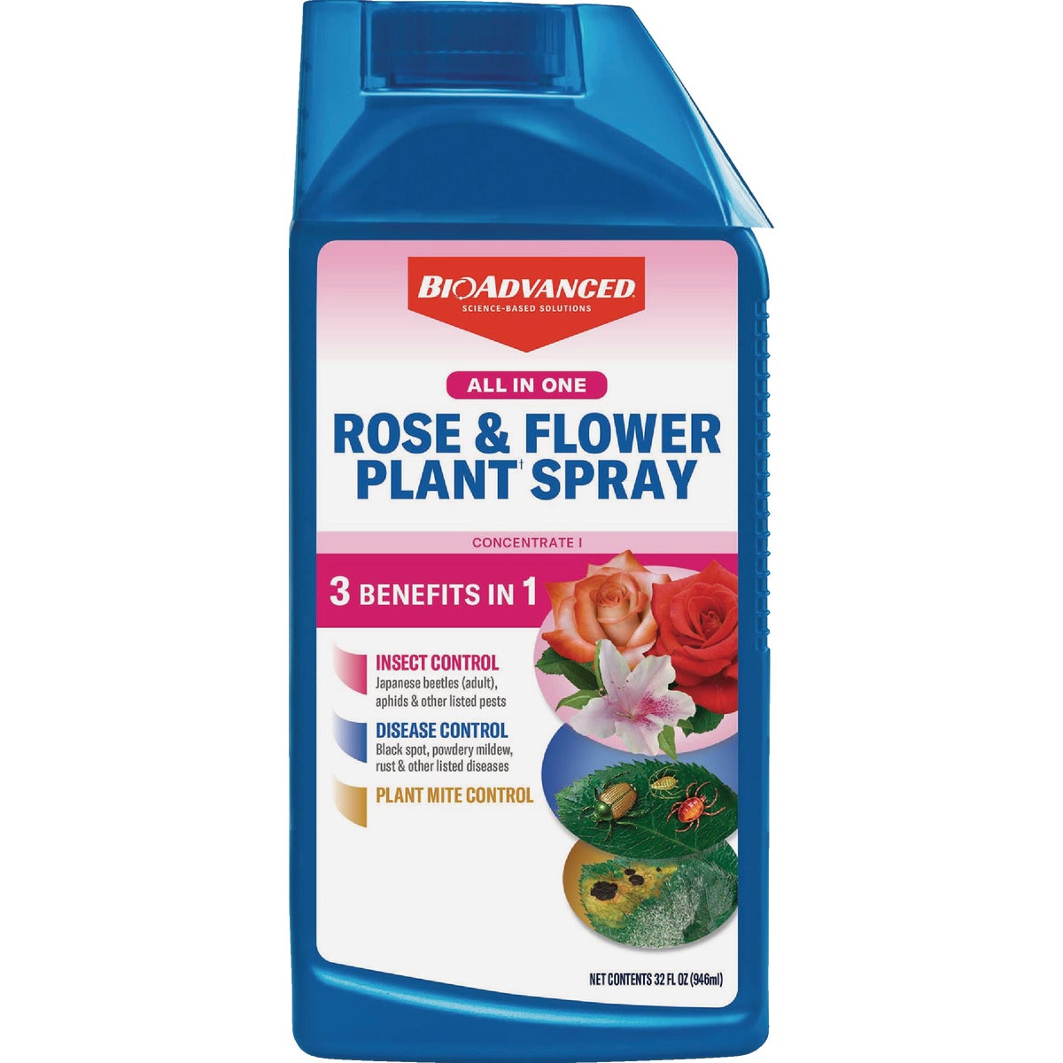 BioAdvanced All-In-1 32 Oz. Concentrate Rose & Flower Plant Spray Image 1
