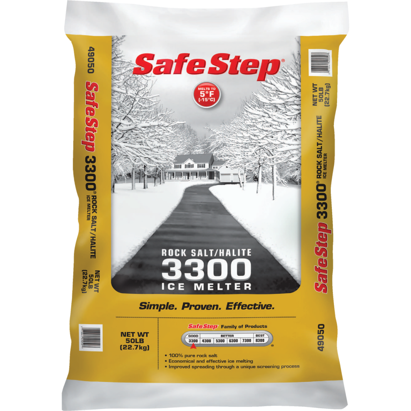 Safe Step 3300 50 Lb. Rock Salt/Halite Ice Melt Large Pellets Image 1