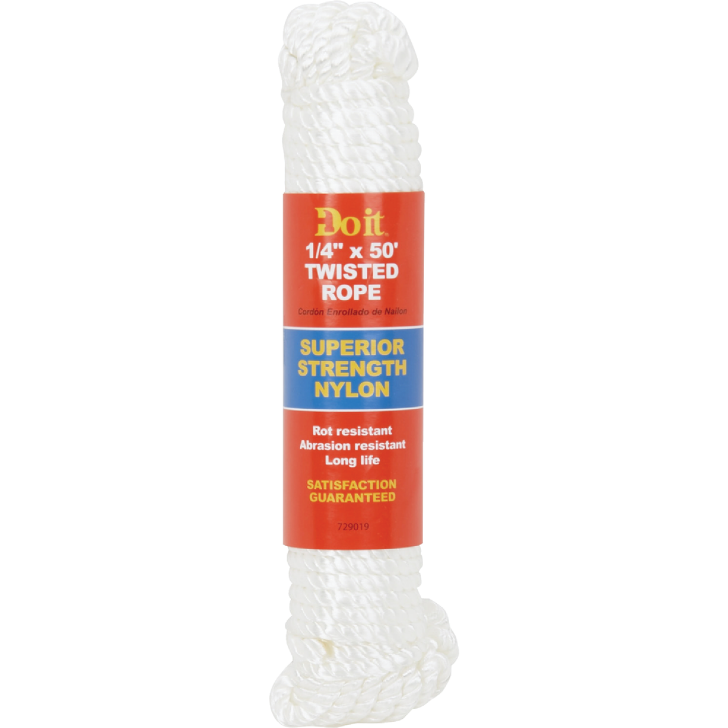 Do it Best 1/4 In. x 50 Ft. White Twisted Nylon Packaged Rope Image 1