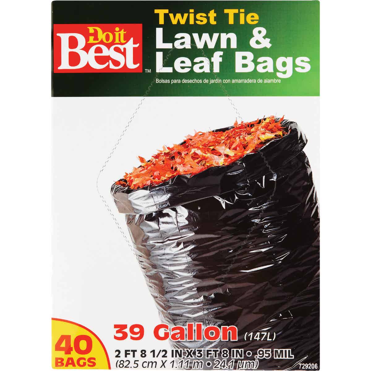 Do it Best 39 Gal. Black Flap Tie Lawn & Leaf Bag (40-Count) Image 5