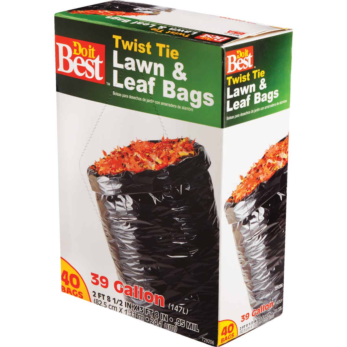 Do it Best 39 Gal. Black Flap Tie Lawn & Leaf Bag (40-Count) Image 7