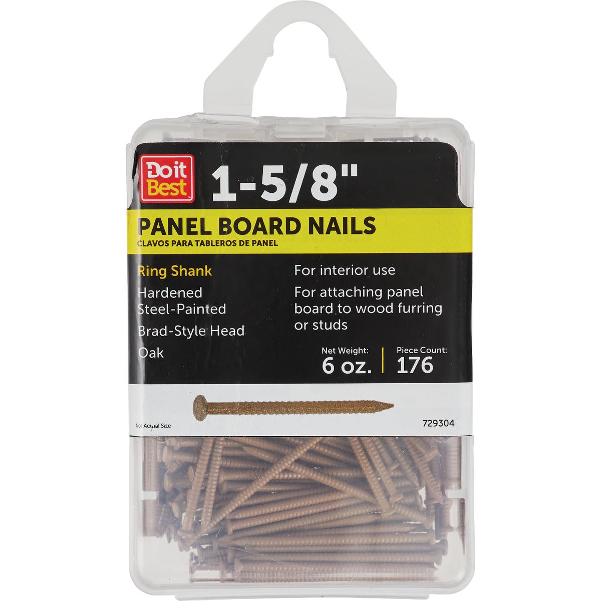 Do it 1-5/8 In. 16-1/2 ga Oakl Ring Shank Paneling Nails (186 Ct.)