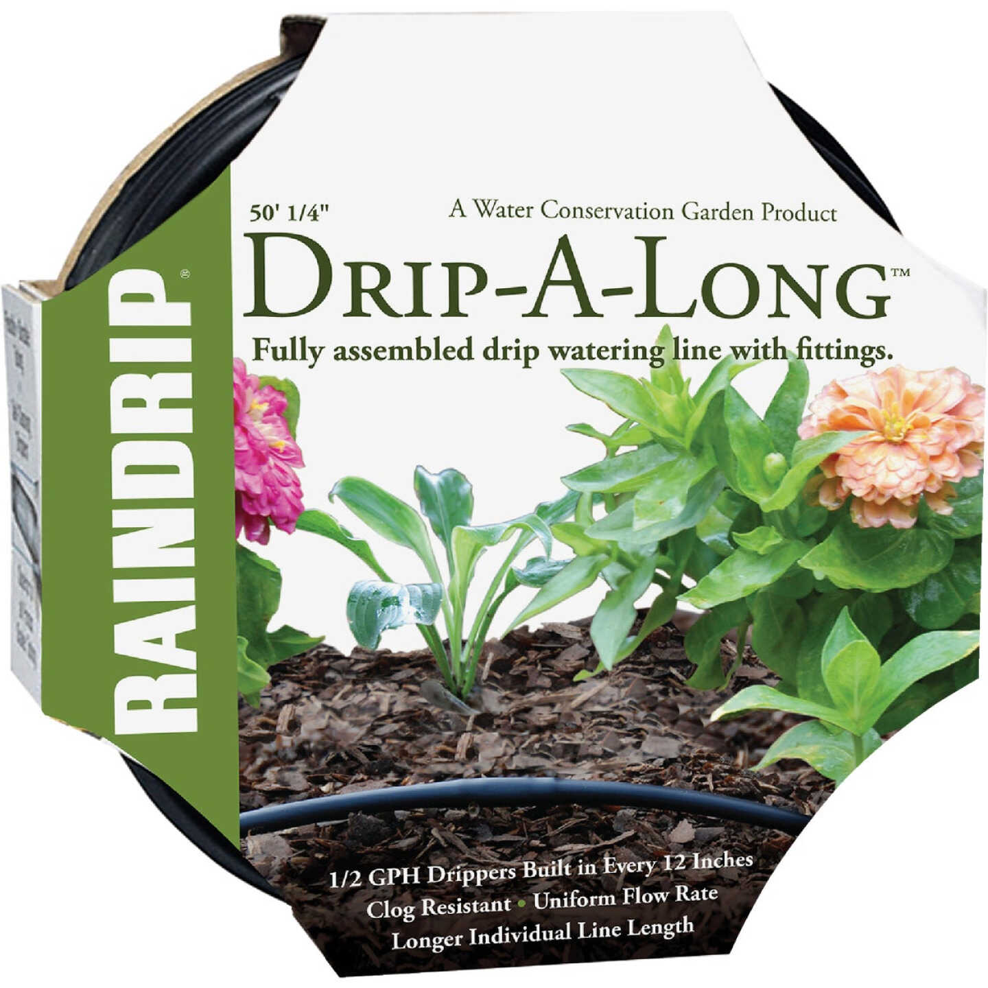 Raindrip 1/4 In. Dia. x 50 Ft. L. Poly Soaker Hose with Fittings Image 1