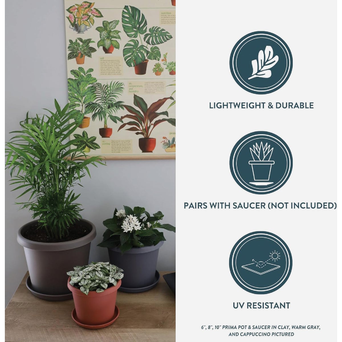 HC Companies 12 In. Clay Classic Planter Image 3