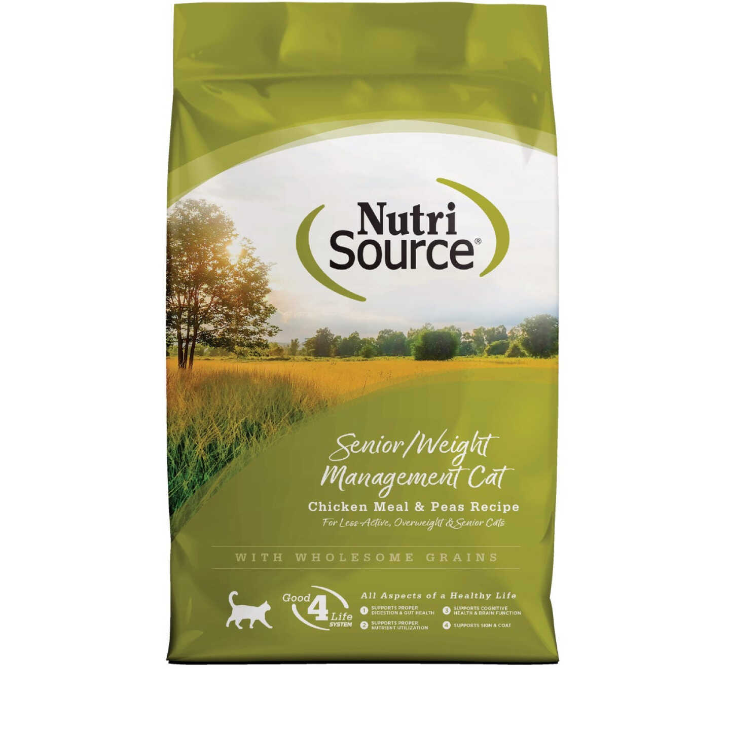 NutriSource 4 Lb. Senior & Weight Management Dry Cat Food Image 1
