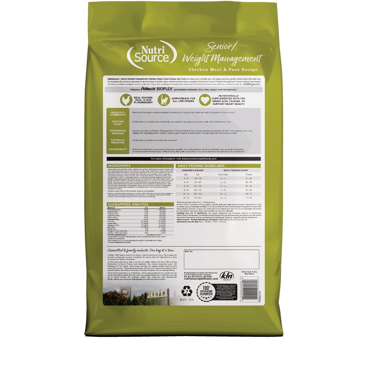 NutriSource 4 Lb. Senior & Weight Management Dry Cat Food Image 7