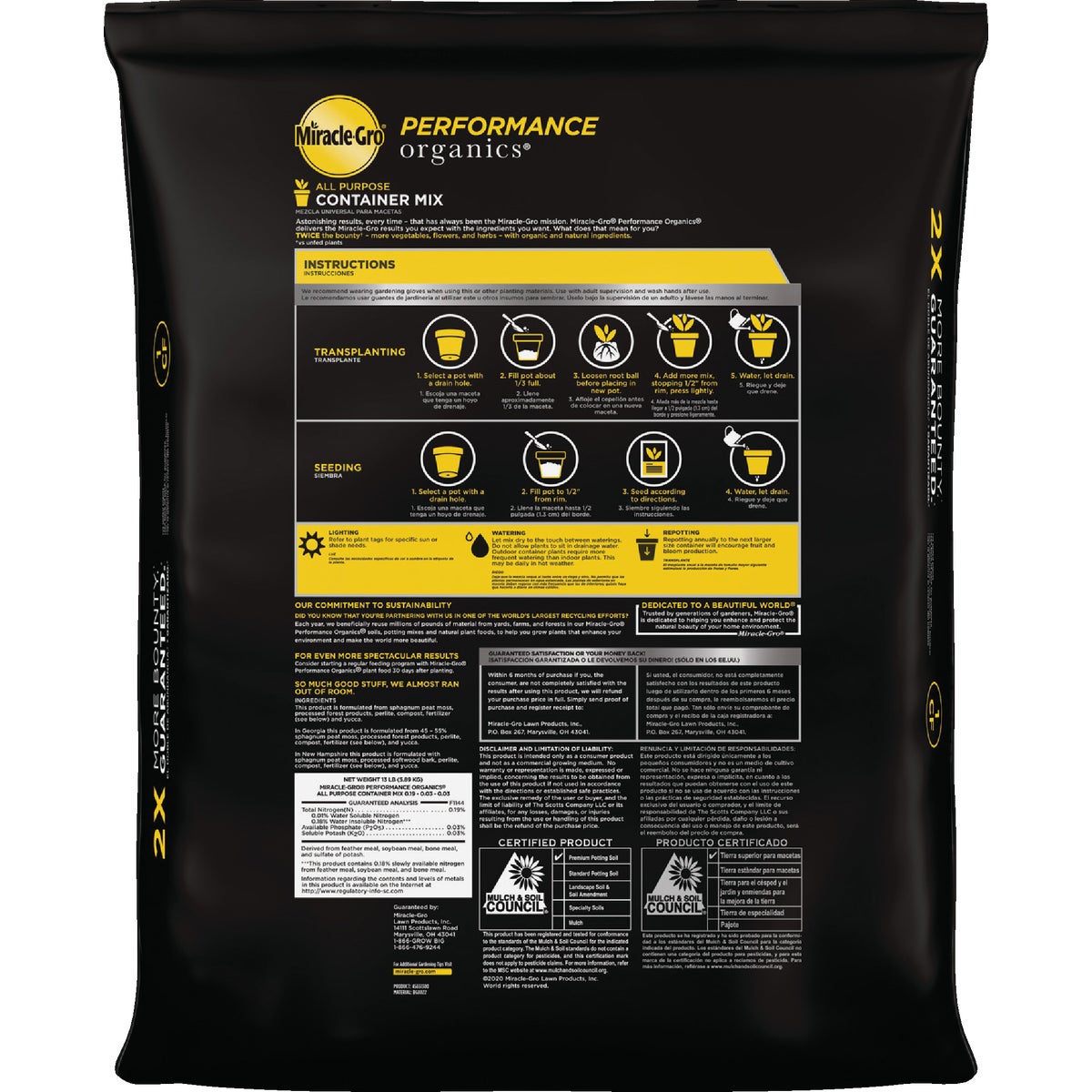 Miracle-Gro Performance Organics 1 Cu. Ft. All Purpose Container Mix Image 7