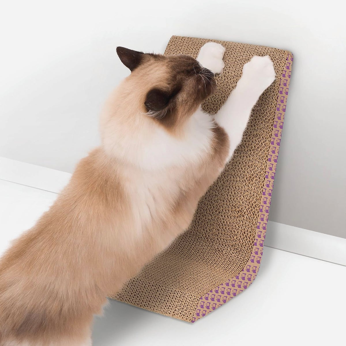SmartyKat Scratch Ladder Angled Corrugate Cat Scratcher with Catnip Infusion Technology Image 2