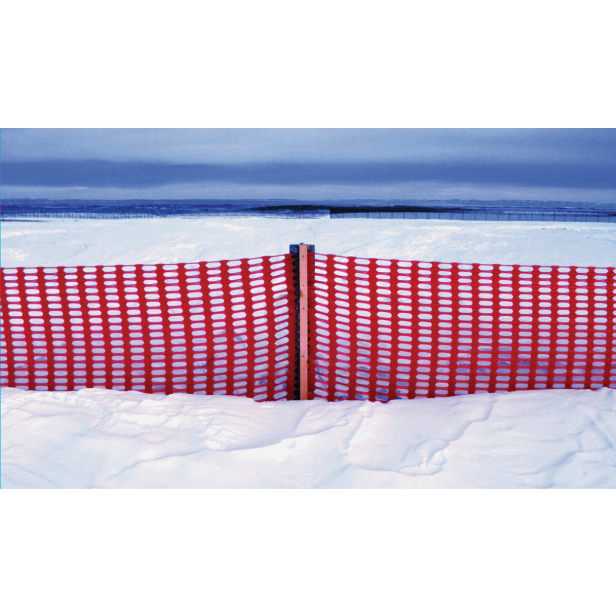 Tenax Saf-T-Sno 4 Ft. H. x 50 Ft. L. Polyethylene Snow Safety Fence, Orange Image 2