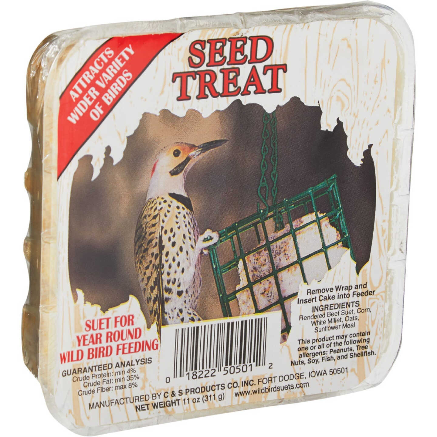 C&S 11 Oz. Seed Treat Wild Bird Suet Image 1