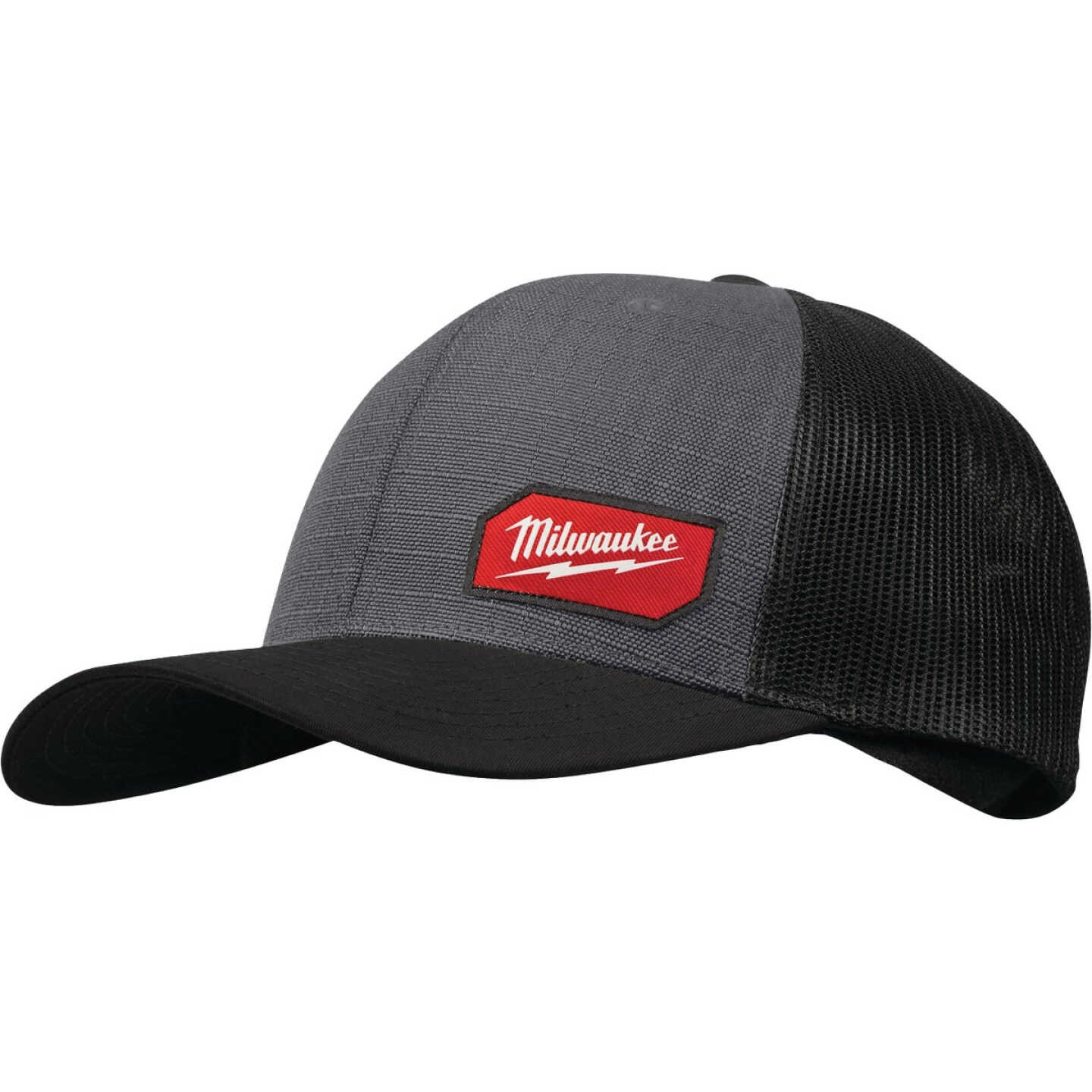 Milwaukee GridIron Snapback Gray Trucker Hat Image 1