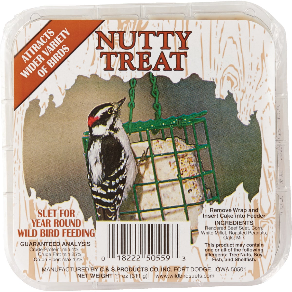 C&S 11 Oz. Nutty Treat Wild Bird Suet Image 2
