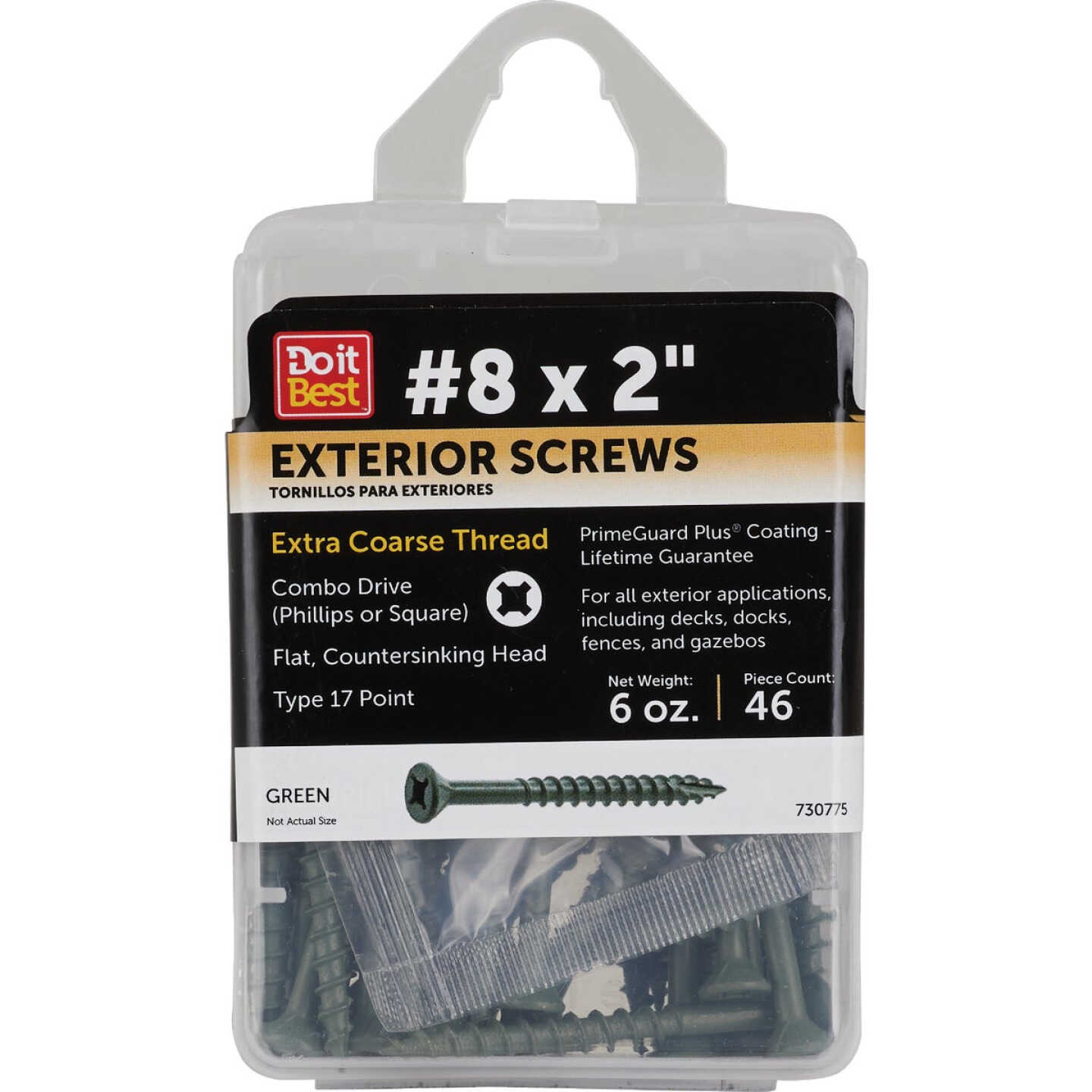 Do it #8 x 2 In. Primeguard Plus Premium-Coated Combo Bugle-Head Exterior Screw (6 Oz. Pack) Image 1