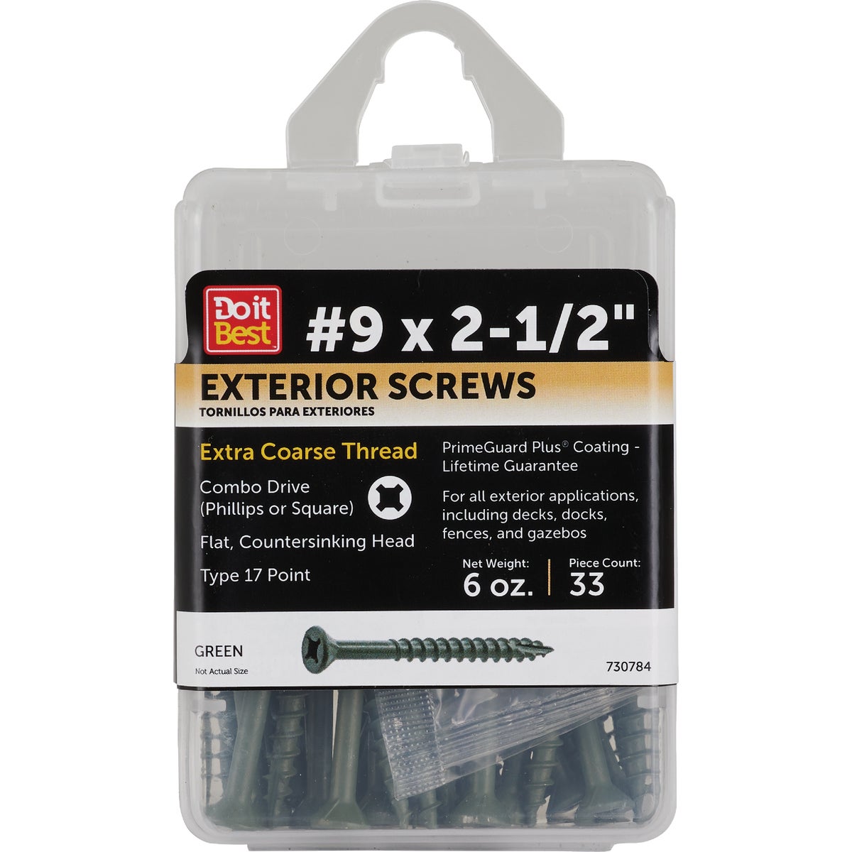 Do it #9 x 2-1/2 In. Primeguard Plus Premium-Coated Combo Bugle-Head Exterior Screw (6 Oz. Pack)  Image 1
