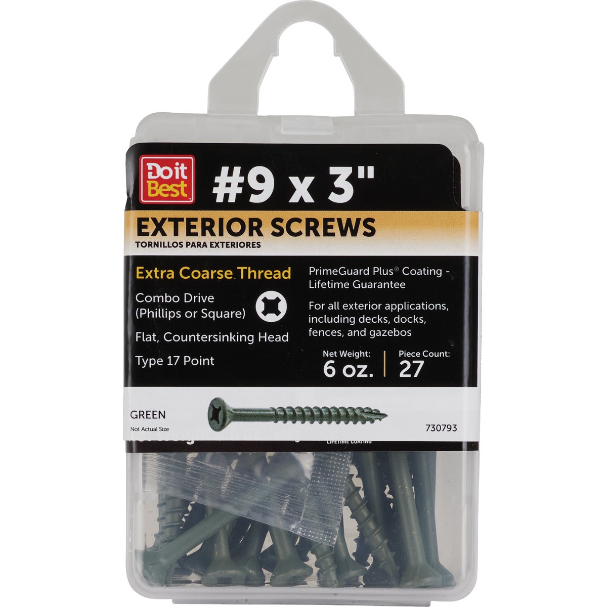 Do it #9 x 3 In. Primeguard Plus Premium-Coated Combo Bugle-Head Exterior Screw (6 Oz. Pack)  Image 1