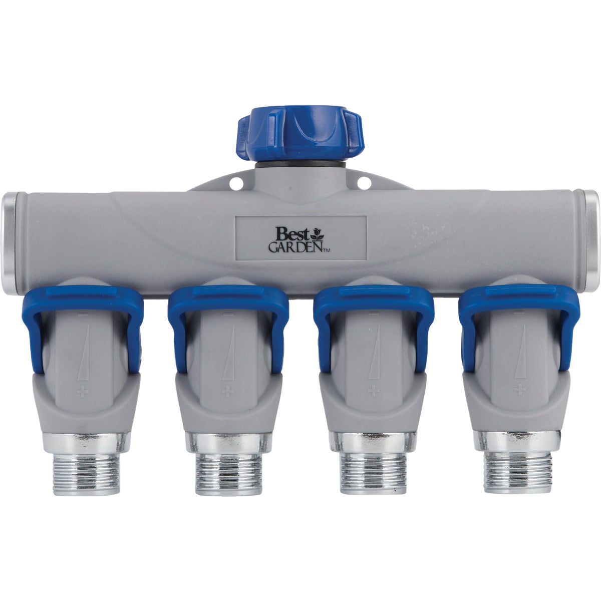 Best Garden Aluminum 4-Way Connector Hose Shutoff Manifold Image 3
