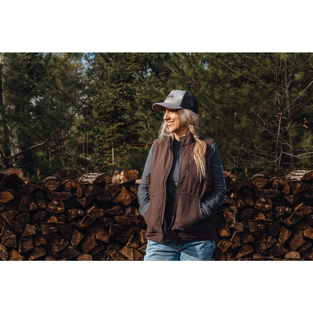 Berne Softstone Women's Small Tuscan Sherpa-Lined Vest Image 2