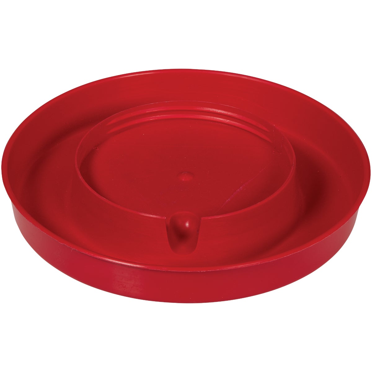 Farm-Tuff 1 Gal. Screw-On Red Polypropylene Poultry Waterer Base Image 1