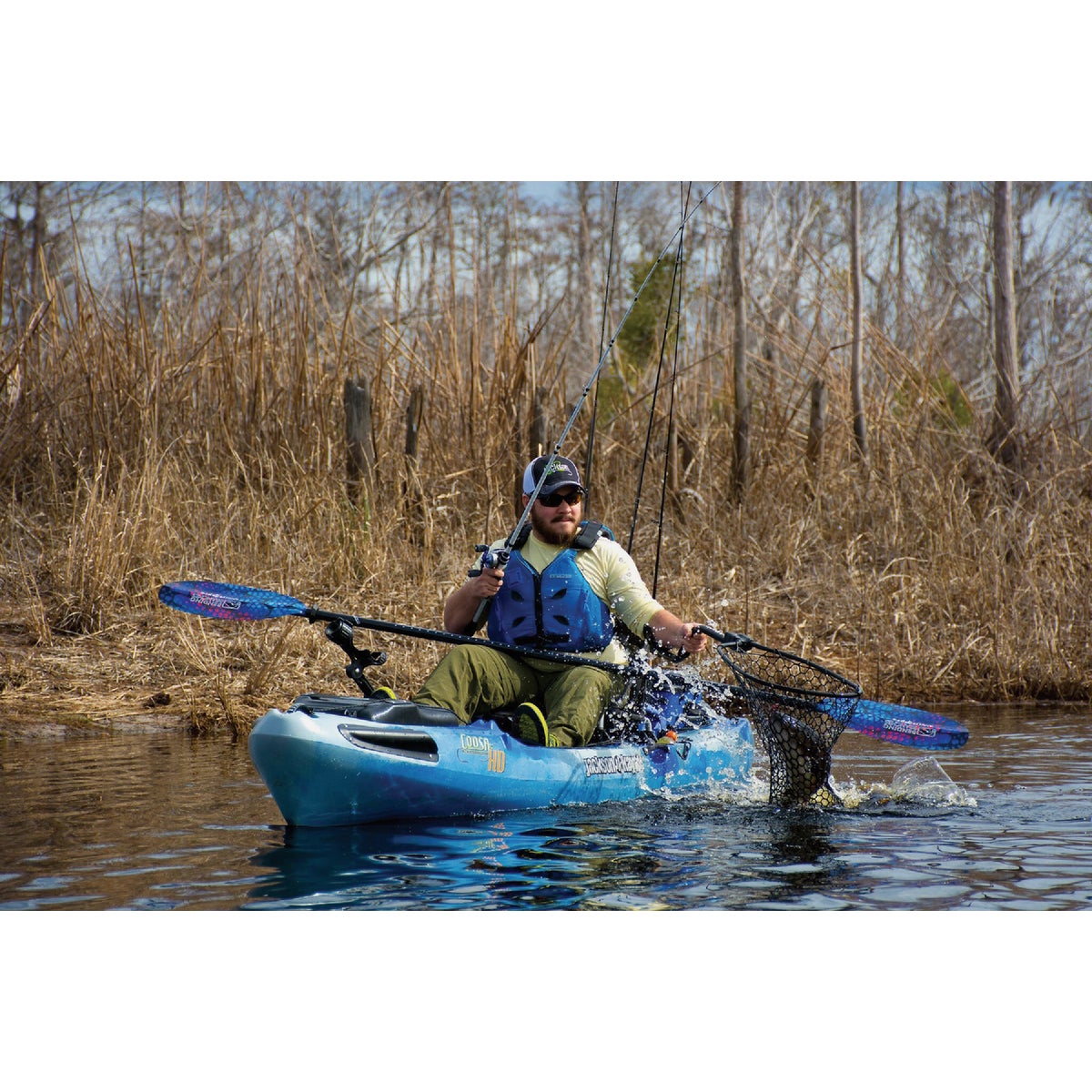 YakAttack Leverage Landing 20 In. x 21 In. Hoop with Foam Extension Fishing Net Image 3