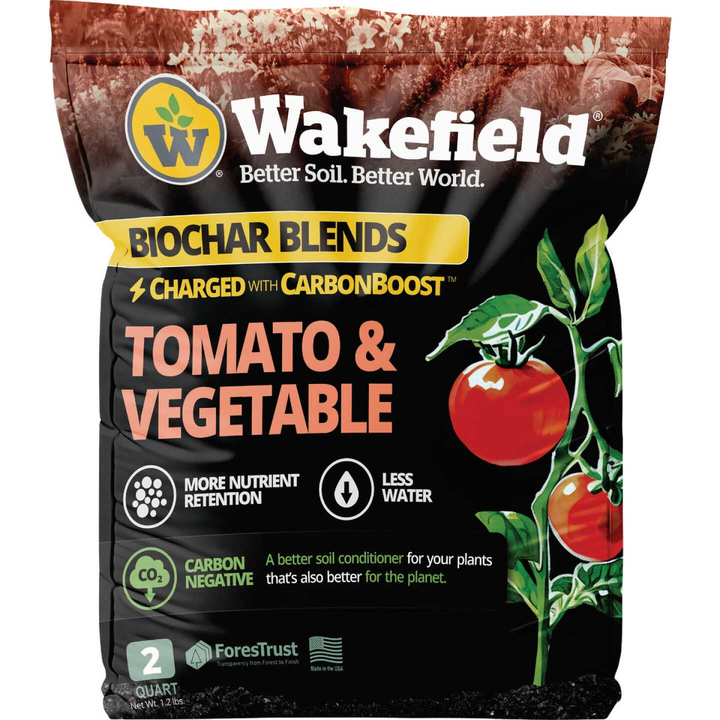 Wakefield Biochar 2 Qt. Tomato & Vegetable Soil Mix Image 1