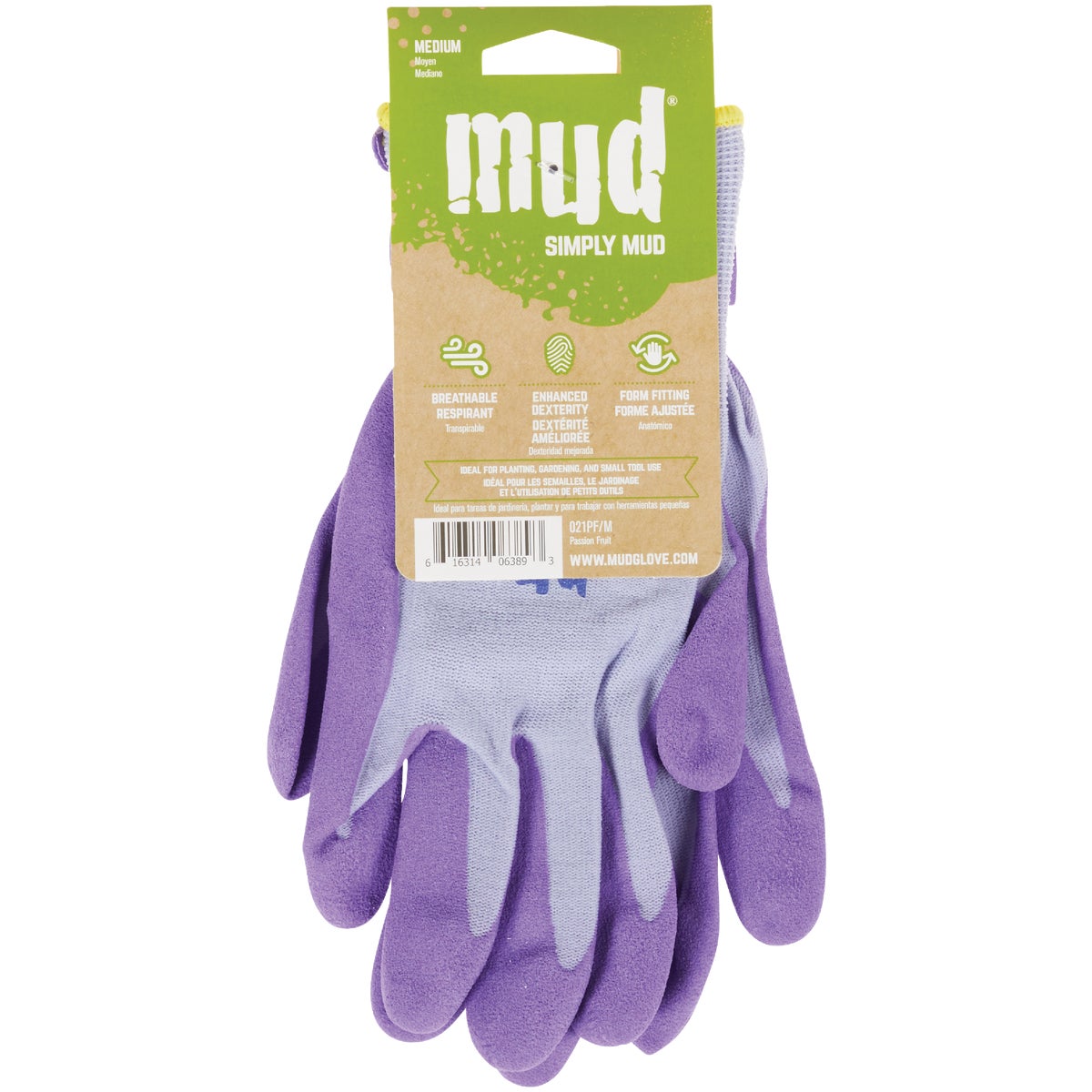 Simply Mud Women's Medium Nylon Passion Fruit Garden Glove Image 2