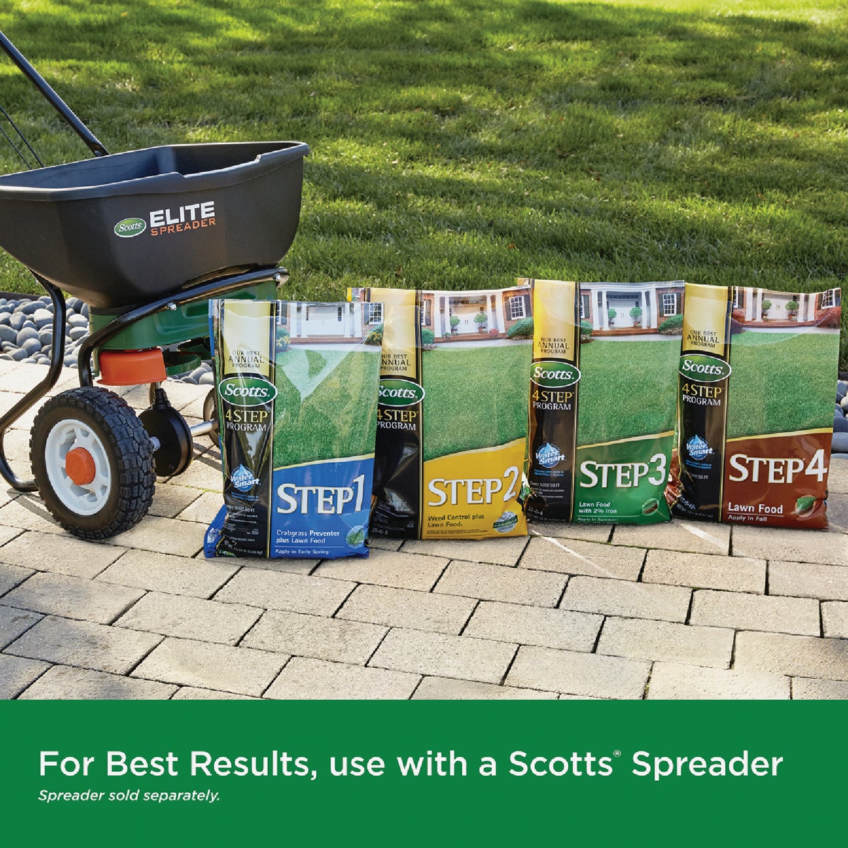 Scotts 4 Step Program Step 1 40.28 Lb. 15,000 Sq. Ft. Crabgrass Preventer Plus Lawn Food Image 3