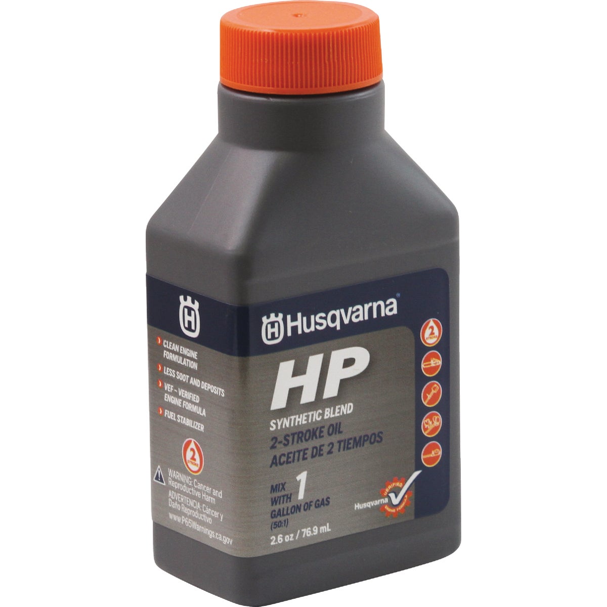 Husqvarna XP+ 2.6 Oz. 2-Stroke Synthetic Blend Engine Oil with Fuel Stabilizer