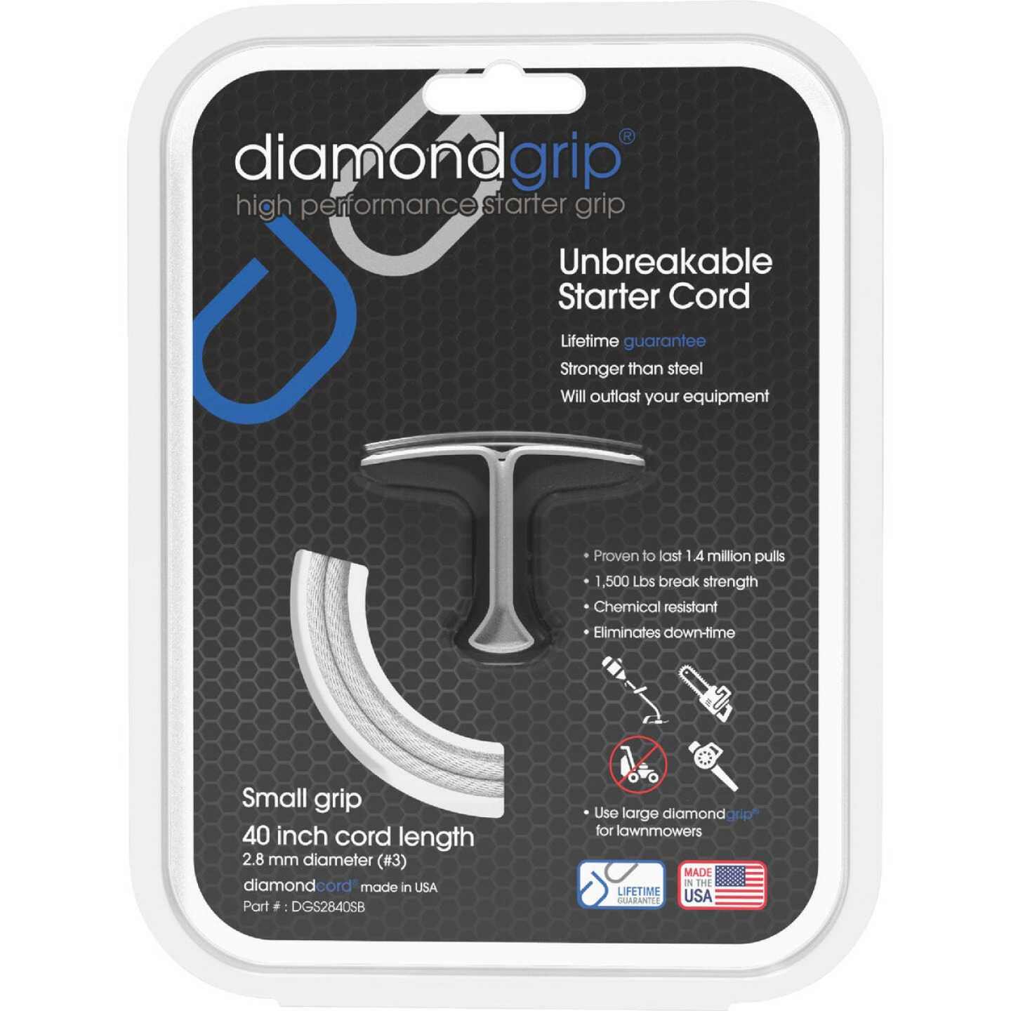 Diamondgrip High Performance 40 In. Small Starter Rope Image 1
