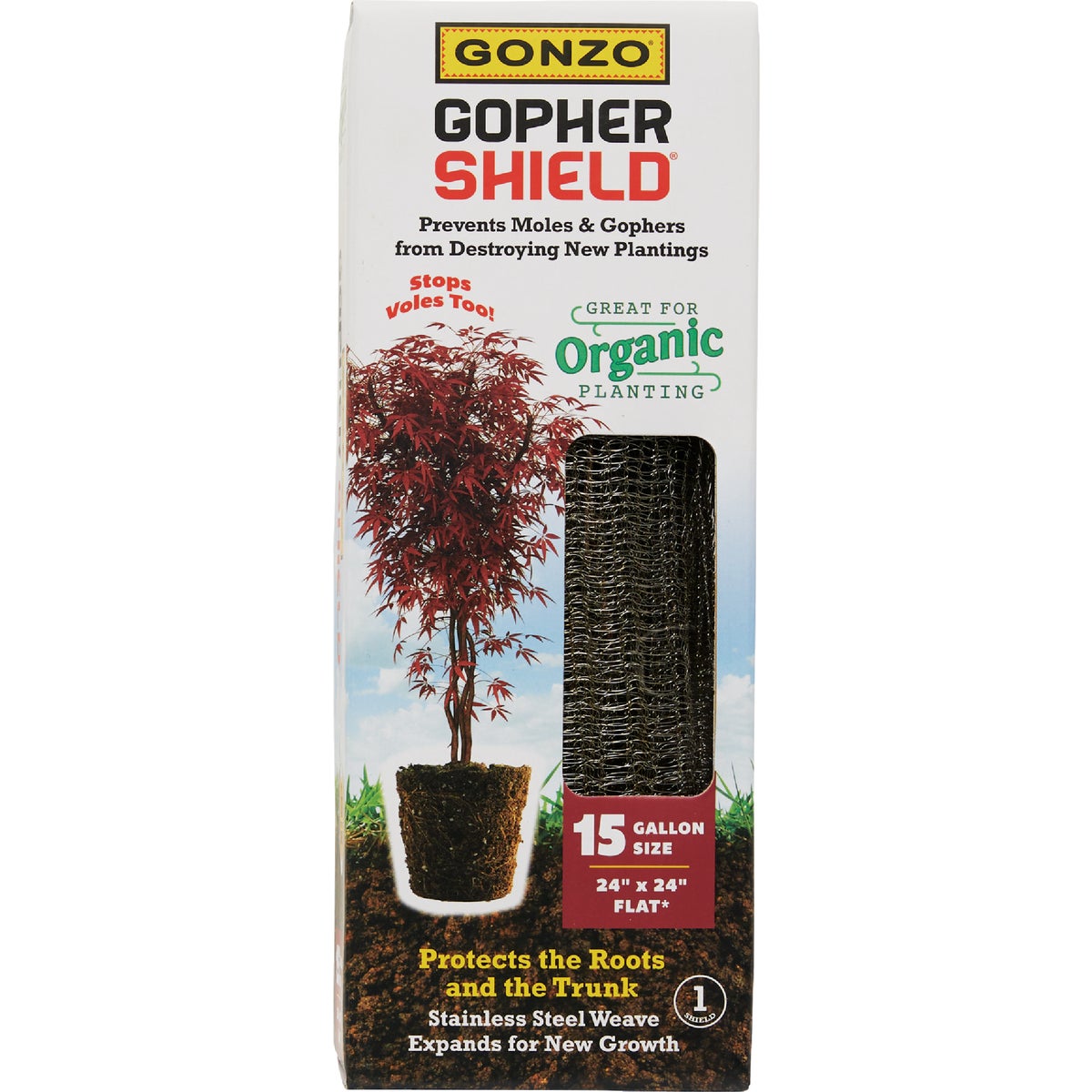 Gonzo Gopher Shield 15 Gal. Stainless Steel Weave Plant Protector Image 2